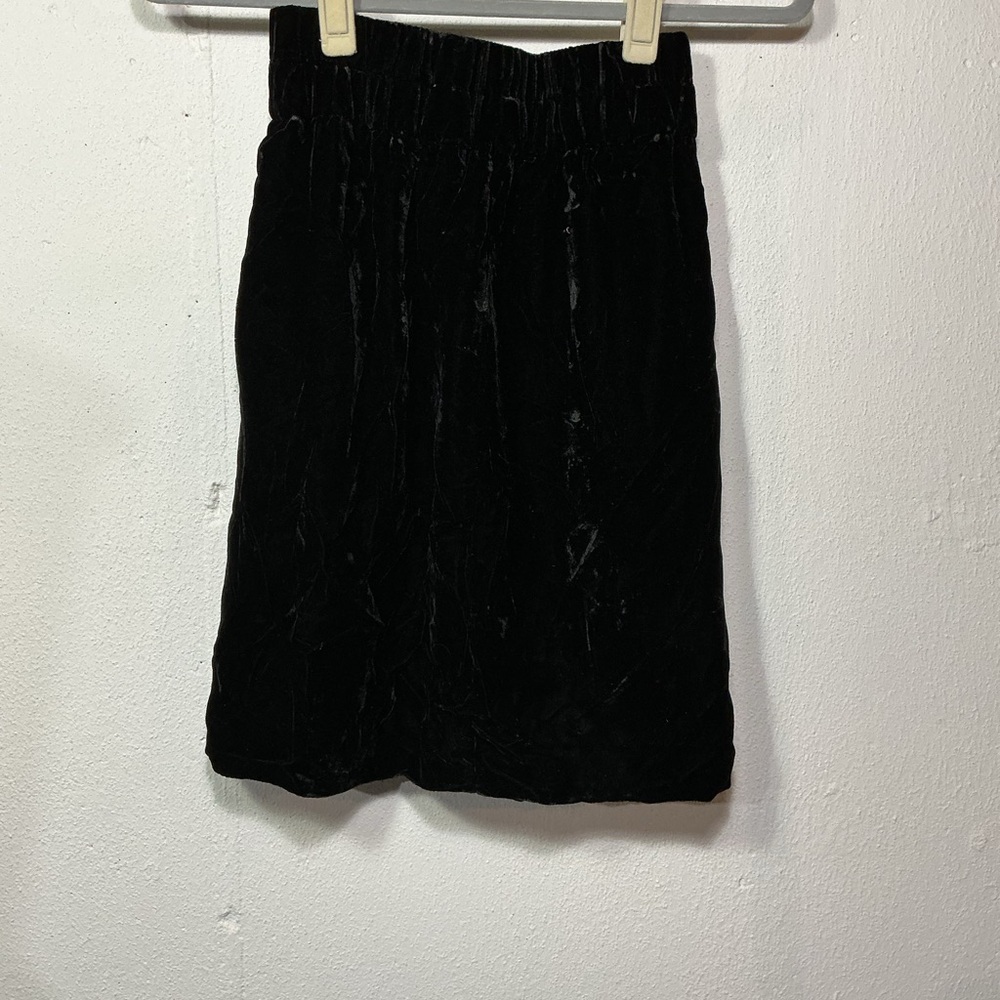 J. Crew Black Velvet Mini Skirt